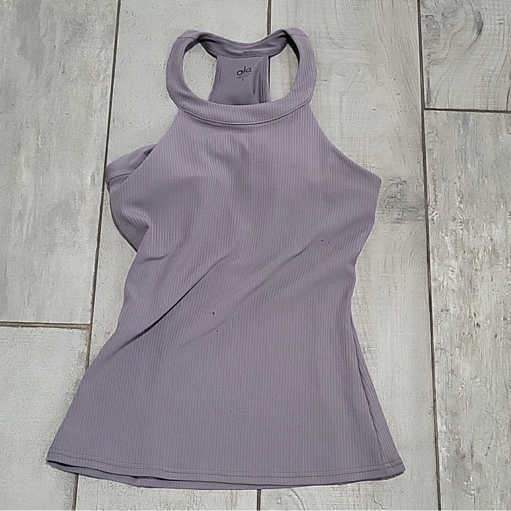 ALO Yoga Lavender/Grey Leggings and Tank Set - Picture 3 of 7